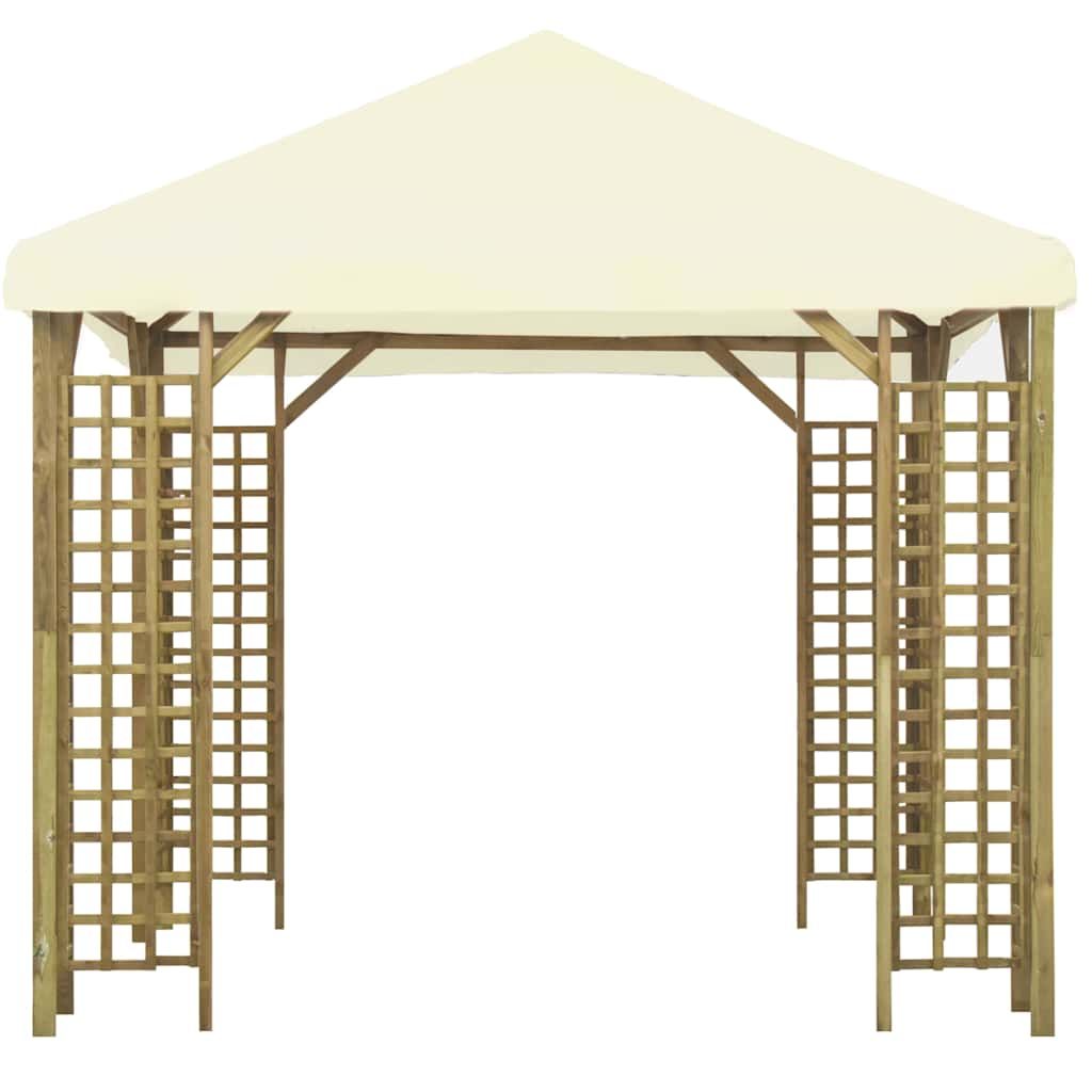Gazebo 3x3 m Bianco Crema vidaXL