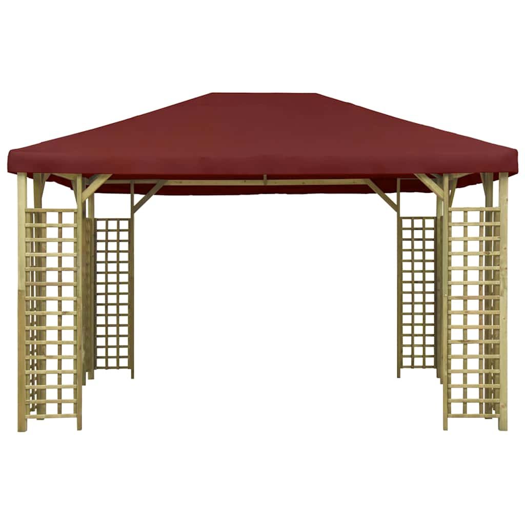 Gazebo 4x3 m Rosso Bordò vidaXL