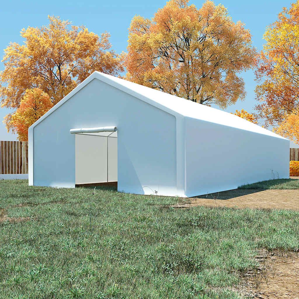 Tenda Capannone in PE 6x12 m Bianca vidaXL