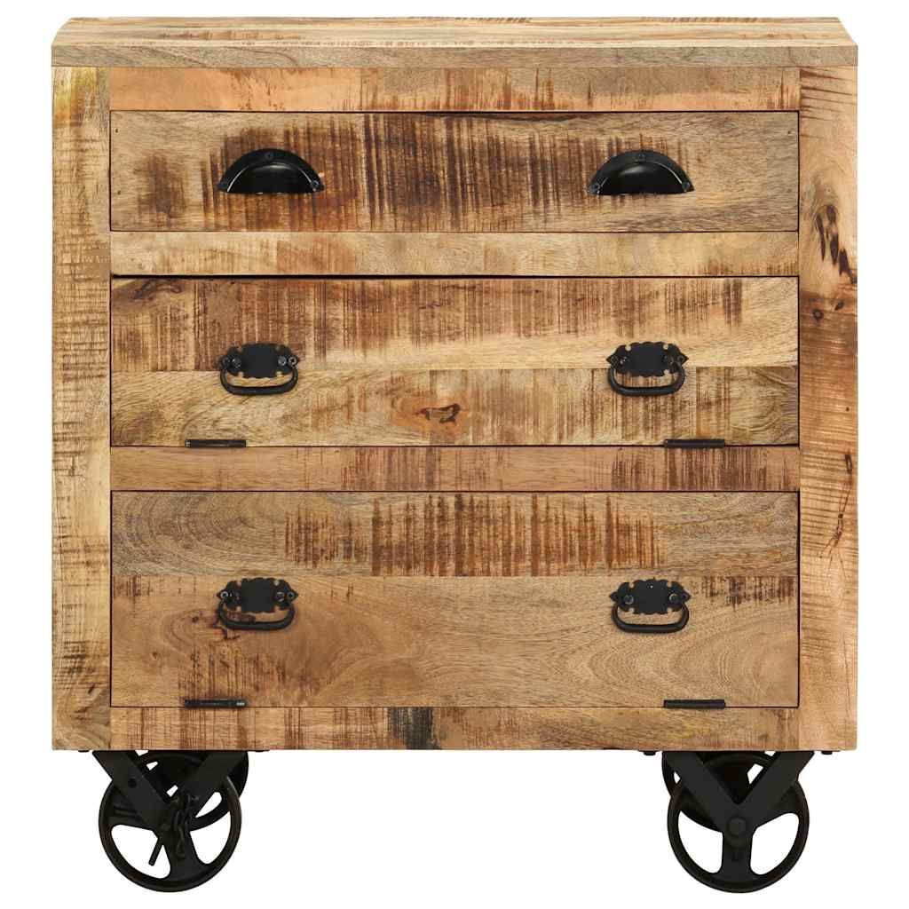 Armadietto con Ruote 70x40x75 cm in Legno Massello di Mango vidaXL