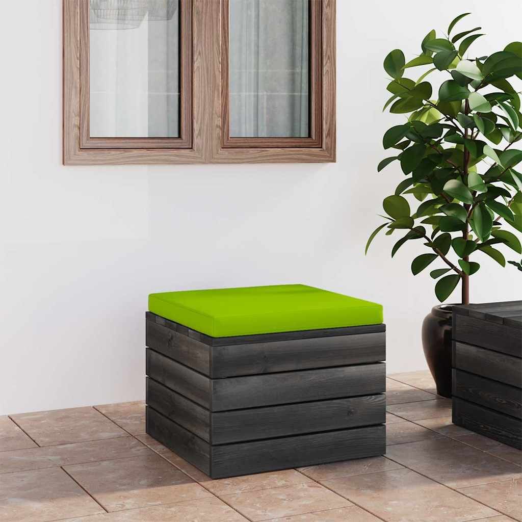 Pouf da Giardino su Pallet con Cuscino in Legno di Pino vidaXL