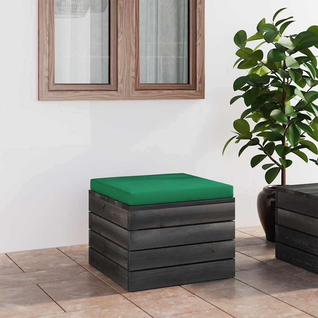Pouf da Giardino su Pallet con Cuscino in Legno di Pino vidaXL