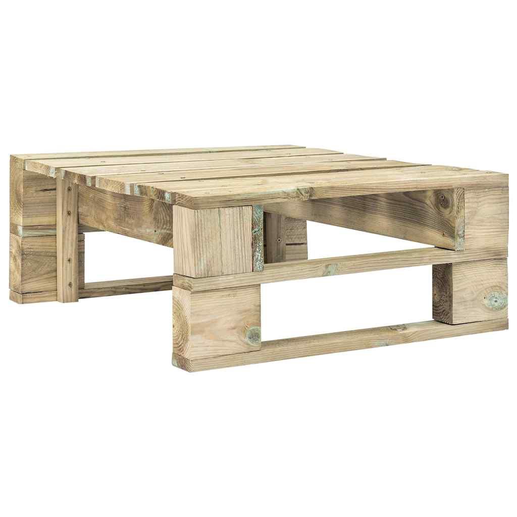 Ottomana da Giardino Pallet in Legno di Pino Impregnato Verde vidaXL