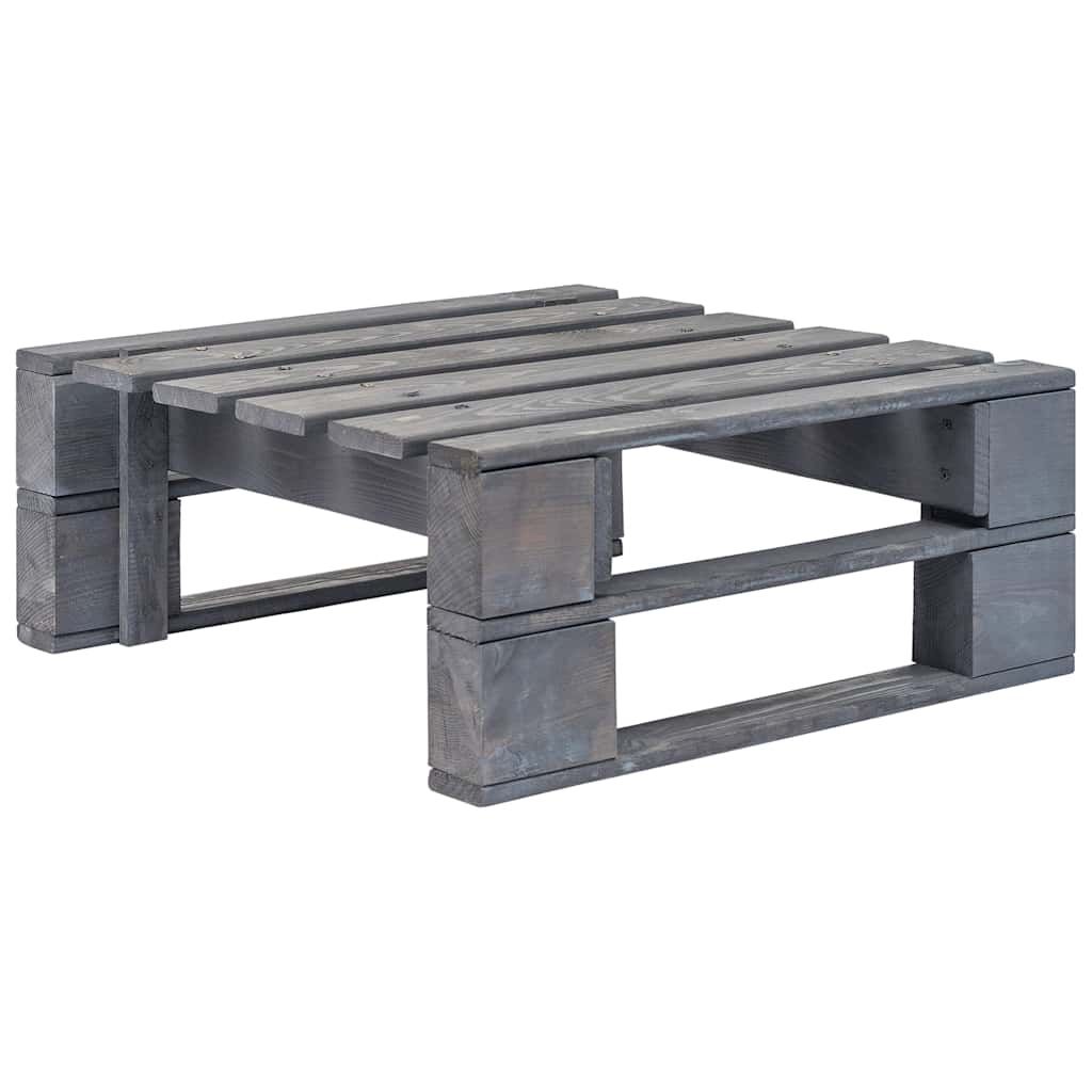 Ottomana da Giardino Pallet in Legno di Pino Impregnato Grigio vidaXL
