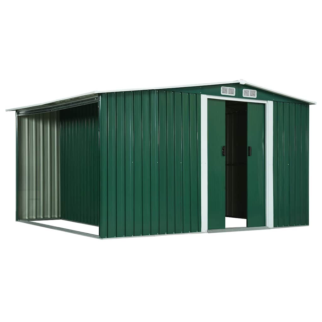 Capanno con Porte Scorrevoli Verde 329,5x205x178 cm Acciaio vidaXL