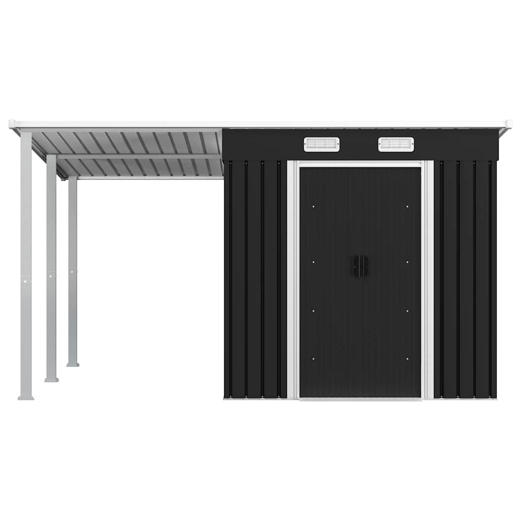 Capanno da Giardino con Tetto Antracite 346x236x181 cm Acciaio vidaXL