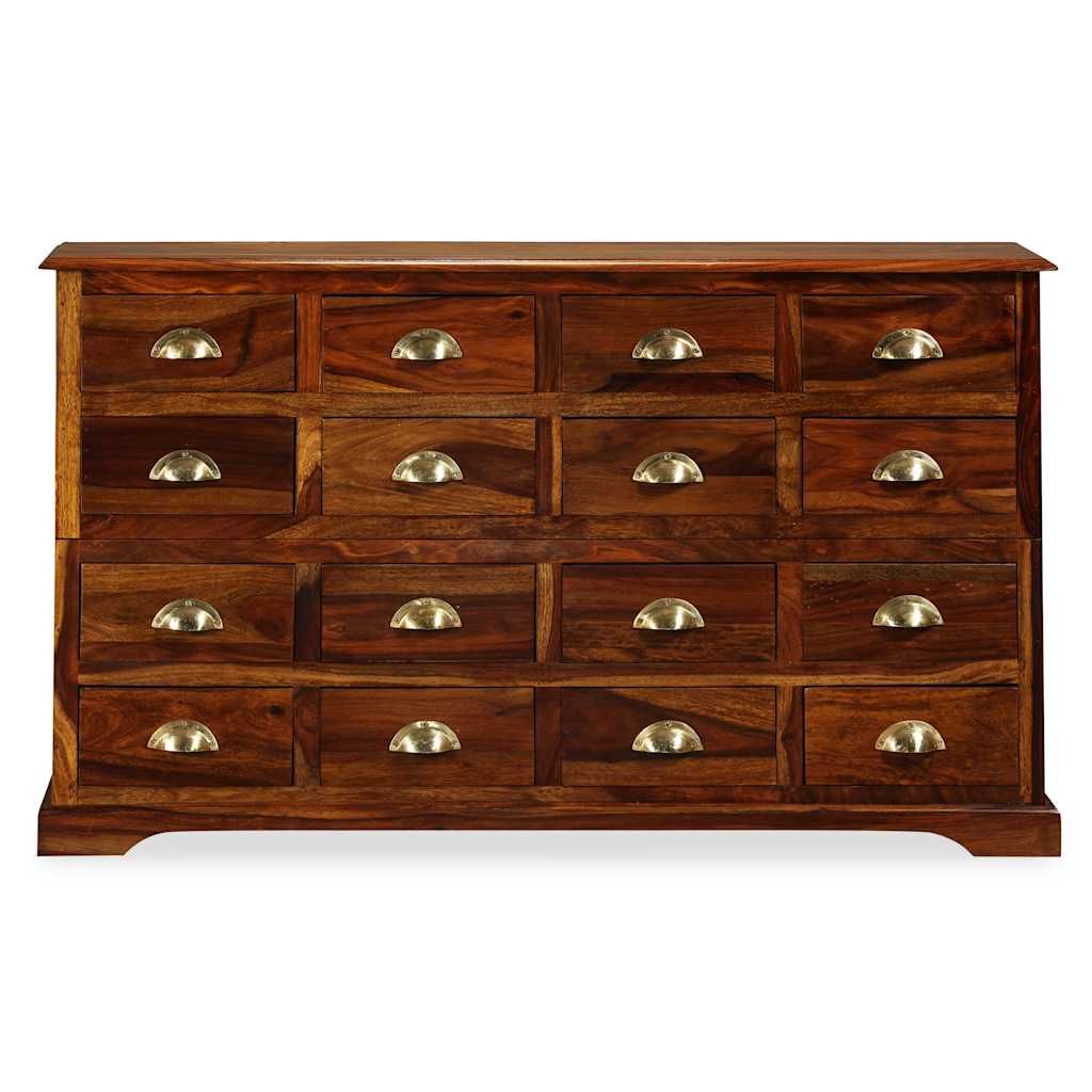 Cassettiera 120x30x75 cm in Legno Massello di Acacia vidaXL