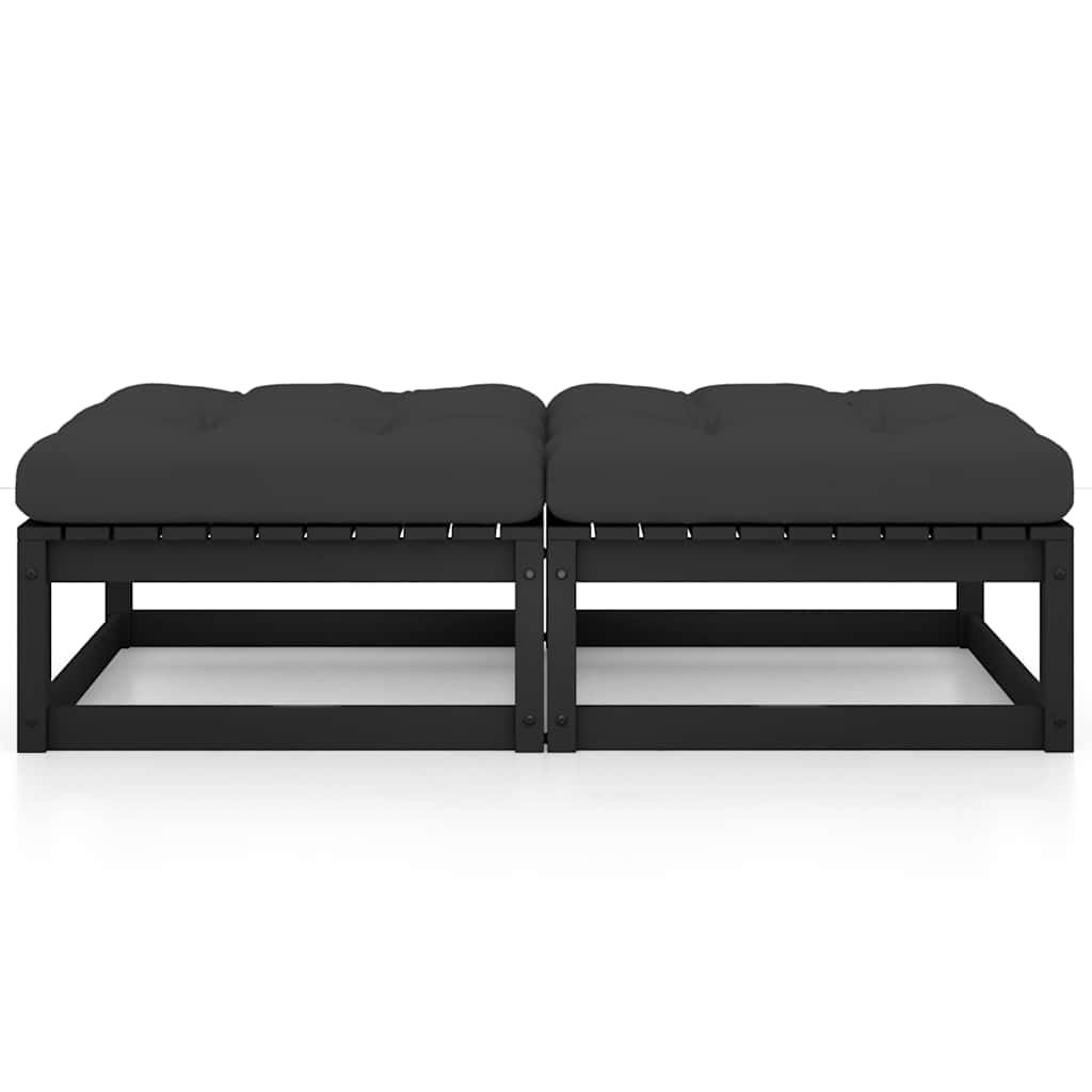 Sgabelli da Giardino con Cuscini 2 pz Legno Massello di Pino vidaXL