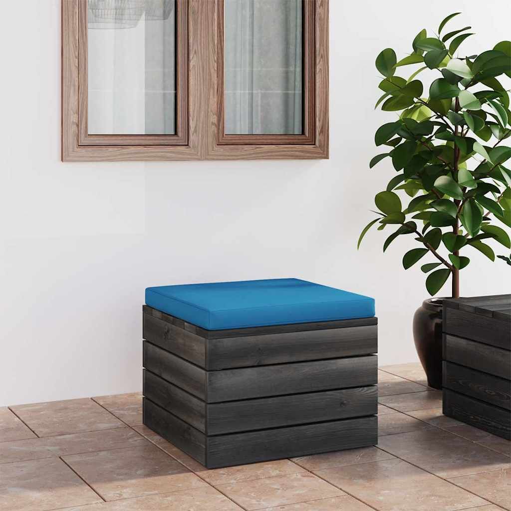 Pouf da Giardino su Pallet con Cuscino in Legno di Pino vidaXL