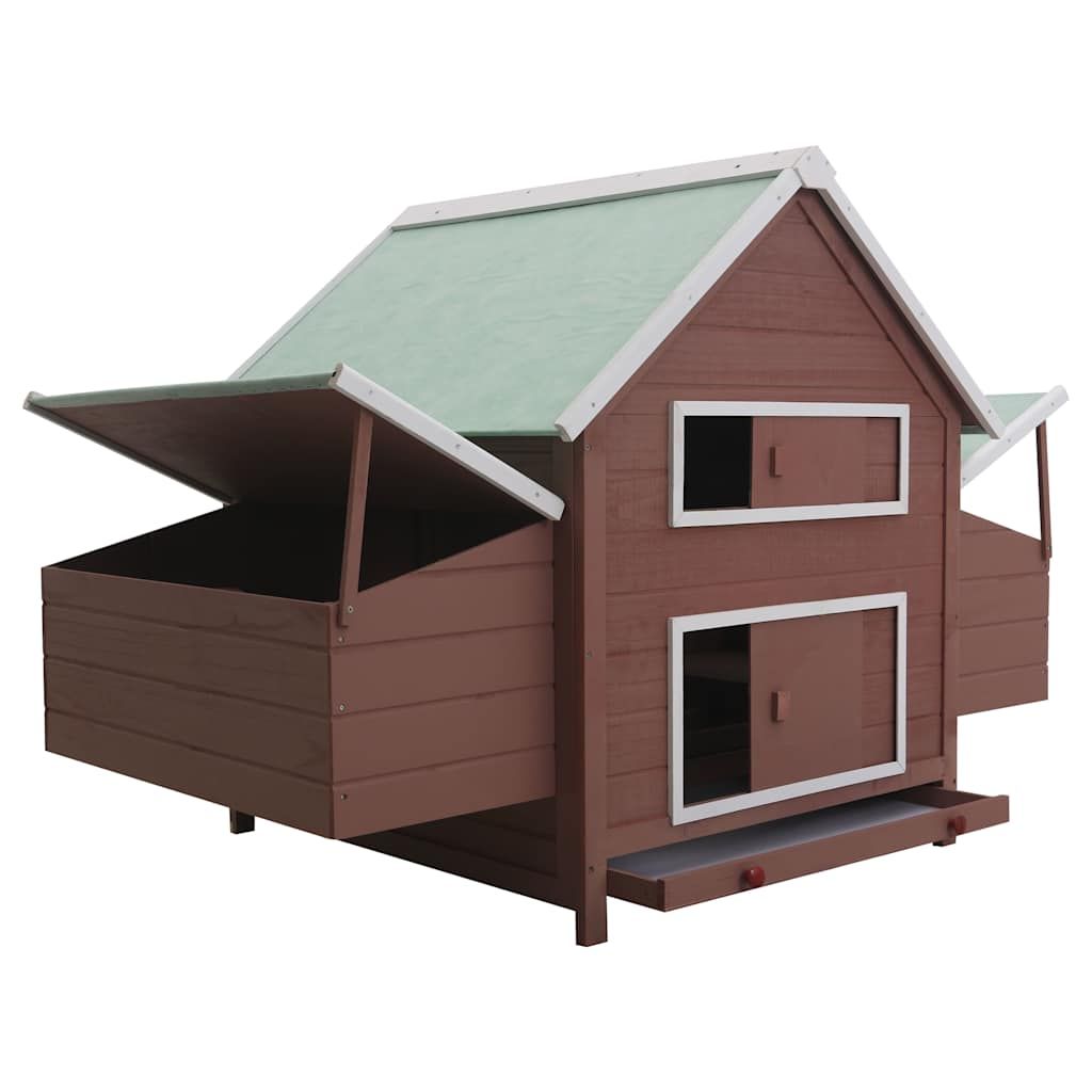 Pollaio Marrone 157x97x110 cm in Legno vidaXL