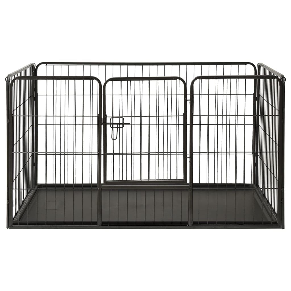 Box per Cuccioli in Acciaio 123x77,5x74,5 cm vidaXL