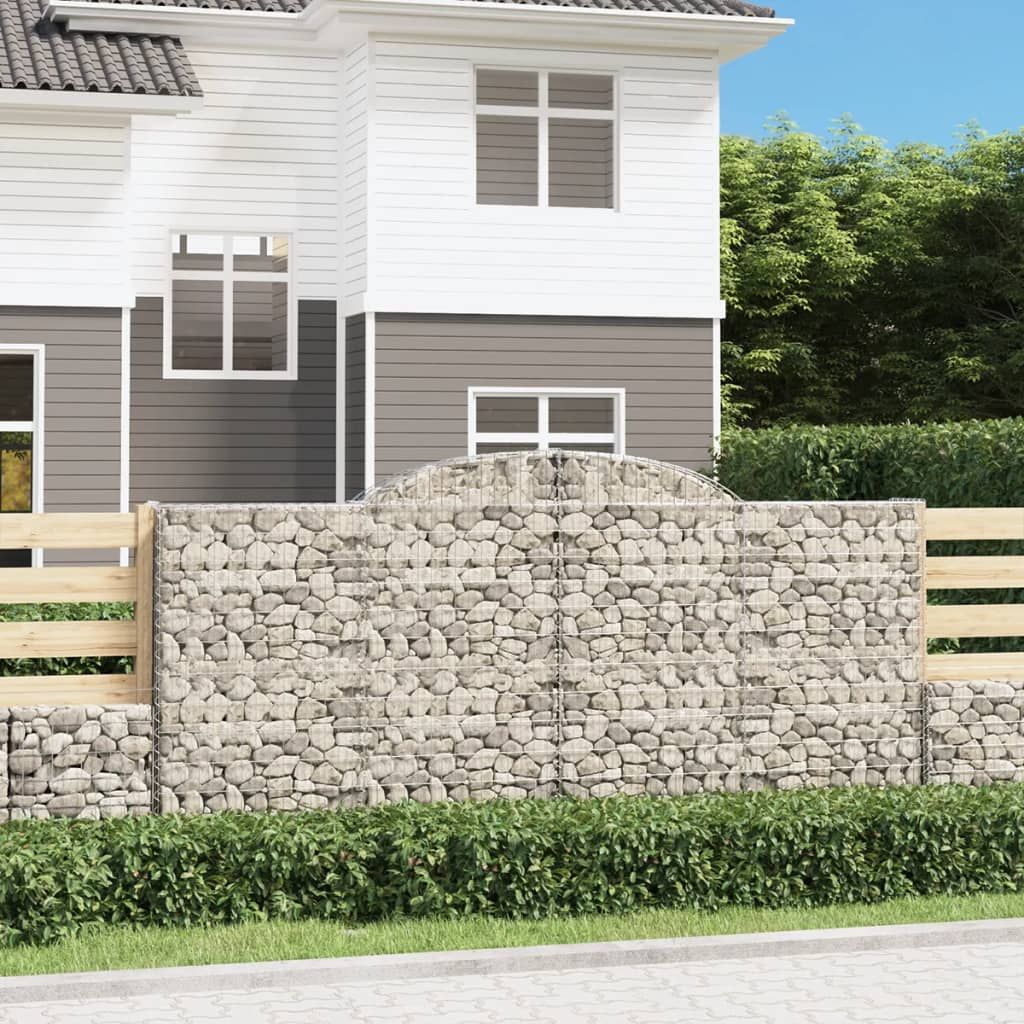 Cesto Gabbione ad Arco 300x30x140/160 cm Ferro Zincato vidaXL