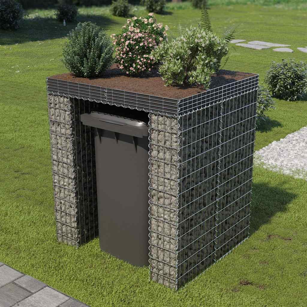 Gabbione in Acciaio Zincato per Bidoni 110x100x130 cm vidaXL