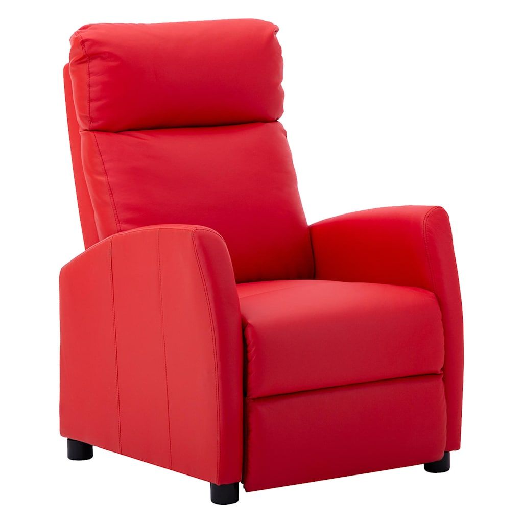 Poltrona Reclinabile Elettrica Rossa in Similpelle vidaXL