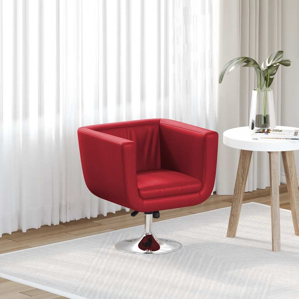 Poltrona Girevole Rossa in Similpelle vidaXL