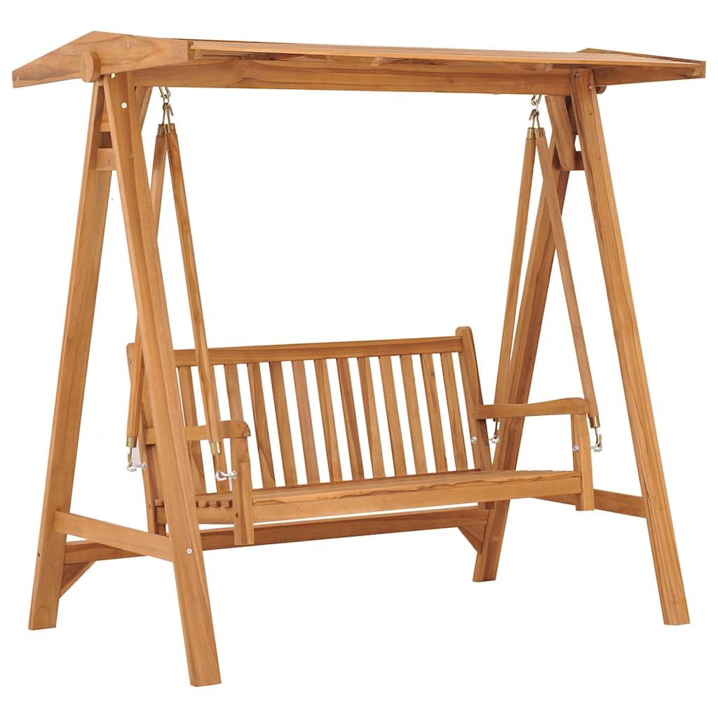 Dondolo con Cuscino Rosso 170 cm in Massello di Teak vidaXL