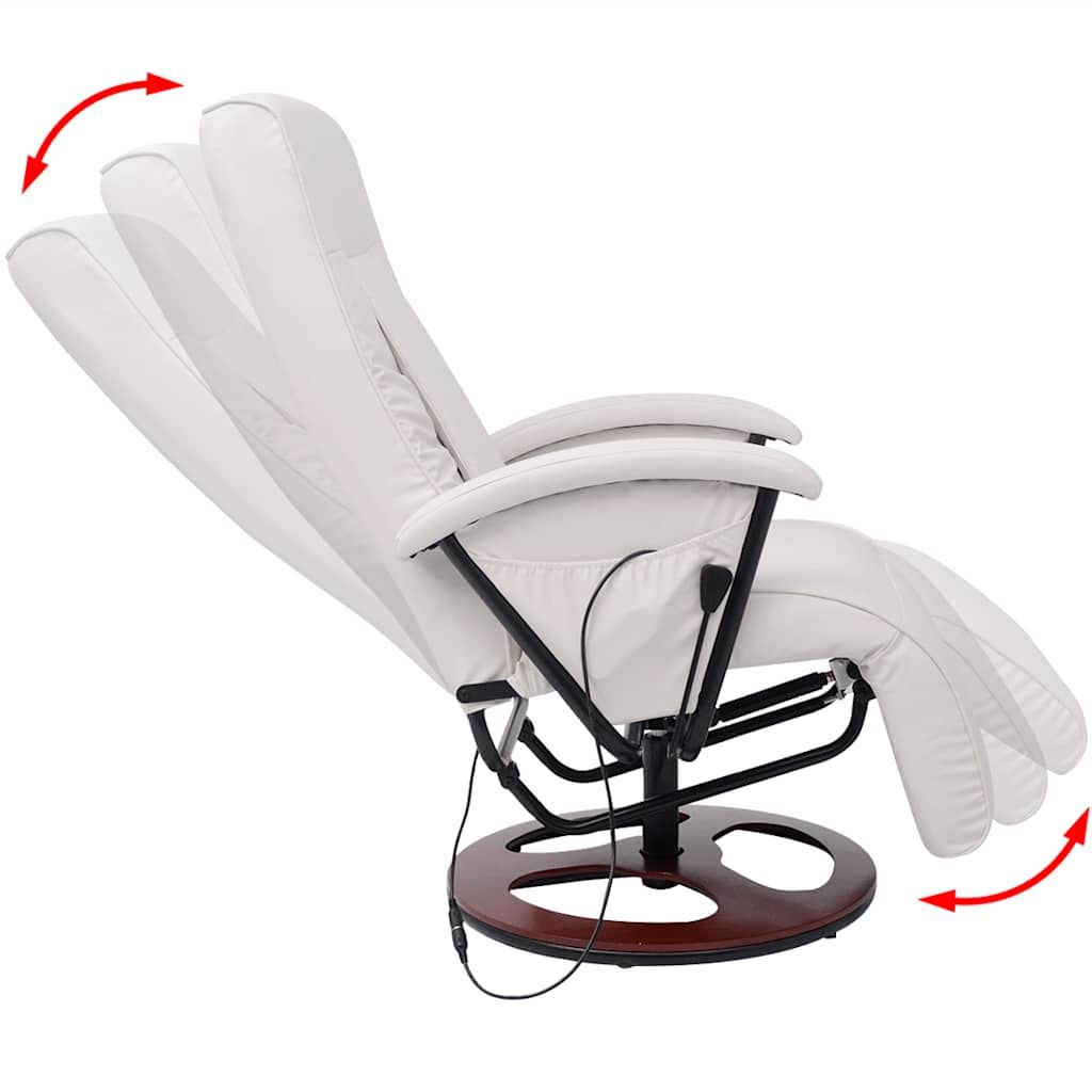 Poltrona Massaggiante Shiatsu Bianca in Similpelle vidaXL