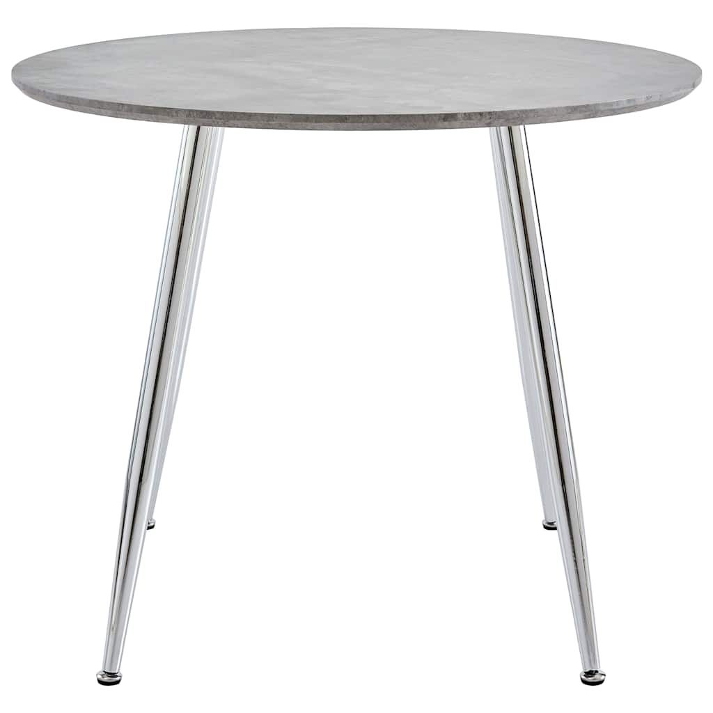 Tavolo da Pranzo Cemento e Argento 90x73,5 cm in MDF vidaXL