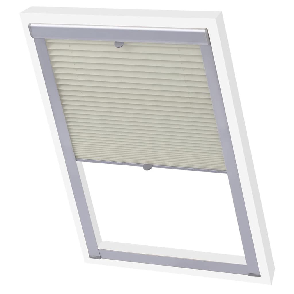 Tenda Plissettata Oscurante Crema MK04 vidaXL