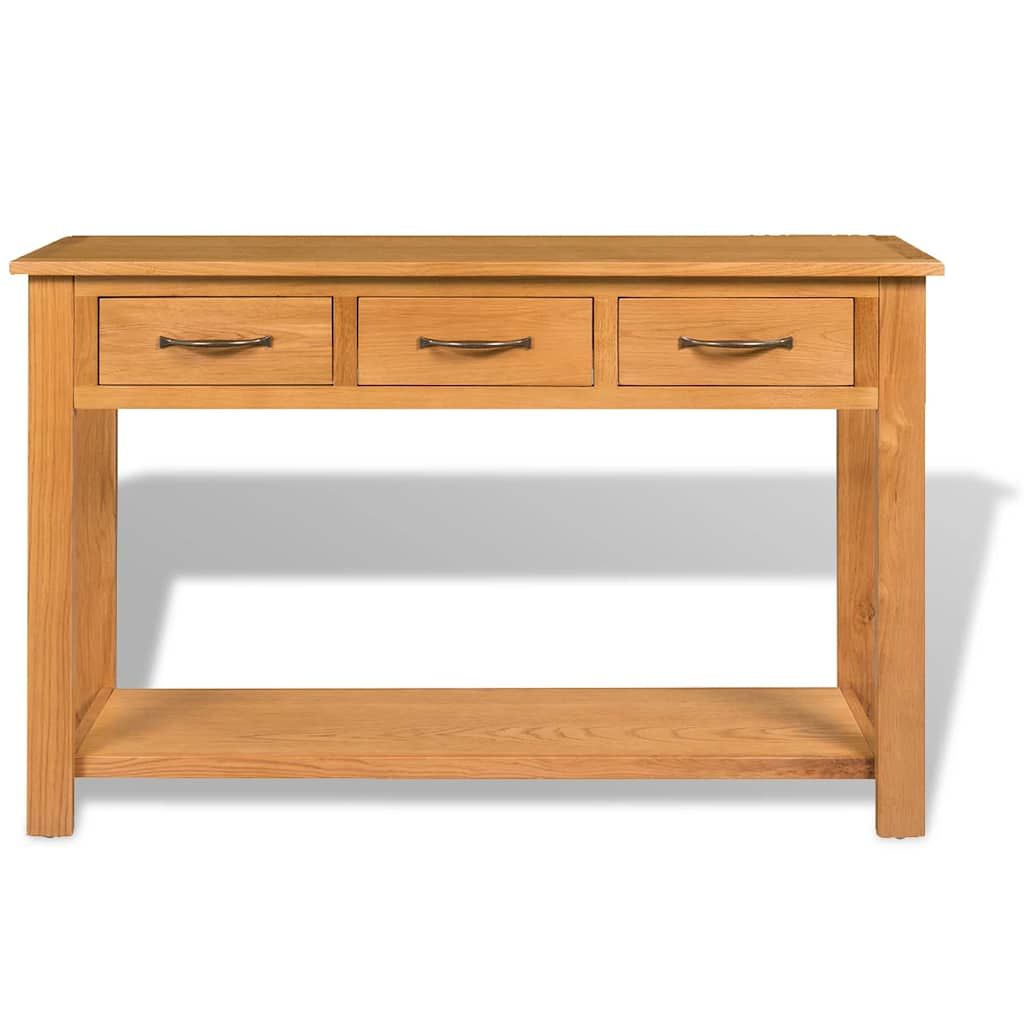 Tavolo Consolle 118x35x77 cm in Massello di Rovere vidaXL
