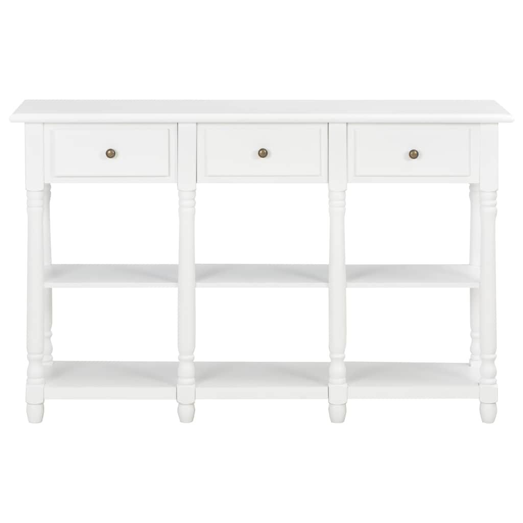 Tavolo Consolle Bianco 120x30x76 cm in MDF vidaXL