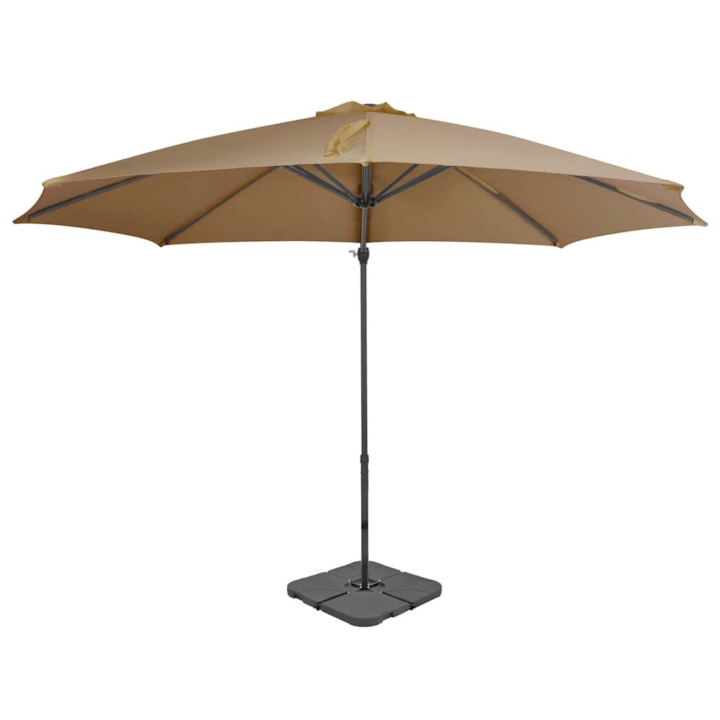 Ombrellone da Giardino con Base Portatile Tortora vidaXL