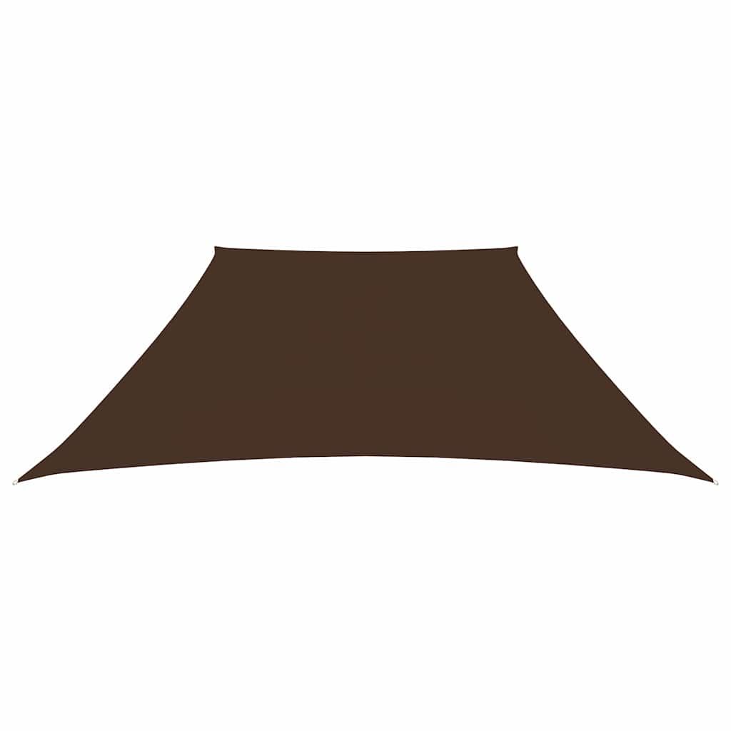 Parasole a Vela in Tela Oxford a Trapezio 4/5x4 m Marrone vidaXL