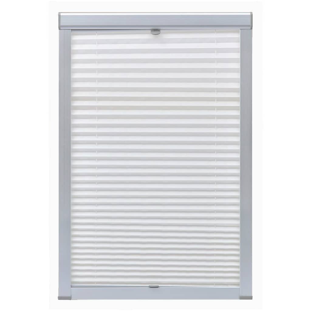 Tenda Plissettata Oscurante Bianca 104 vidaXL