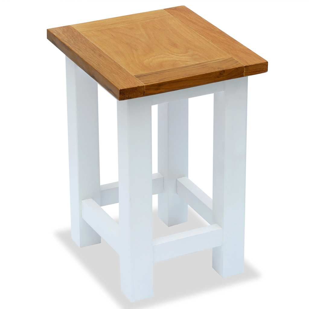 Tavolini 2 pz 27x24x37 cm in Legno Massello di Rovere vidaXL