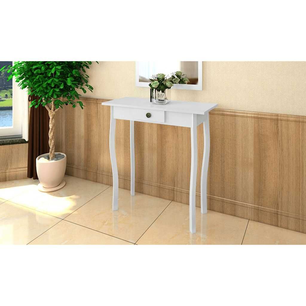 Tavolo Consolle in MDF Bianco vidaXL