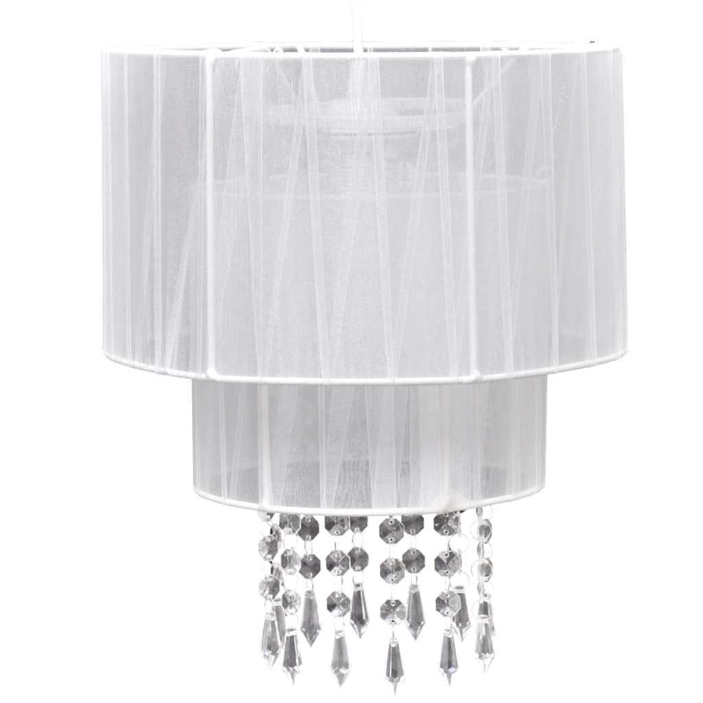 Lampadario Lampada da Soffitto in Cristallo Bianco vidaXL