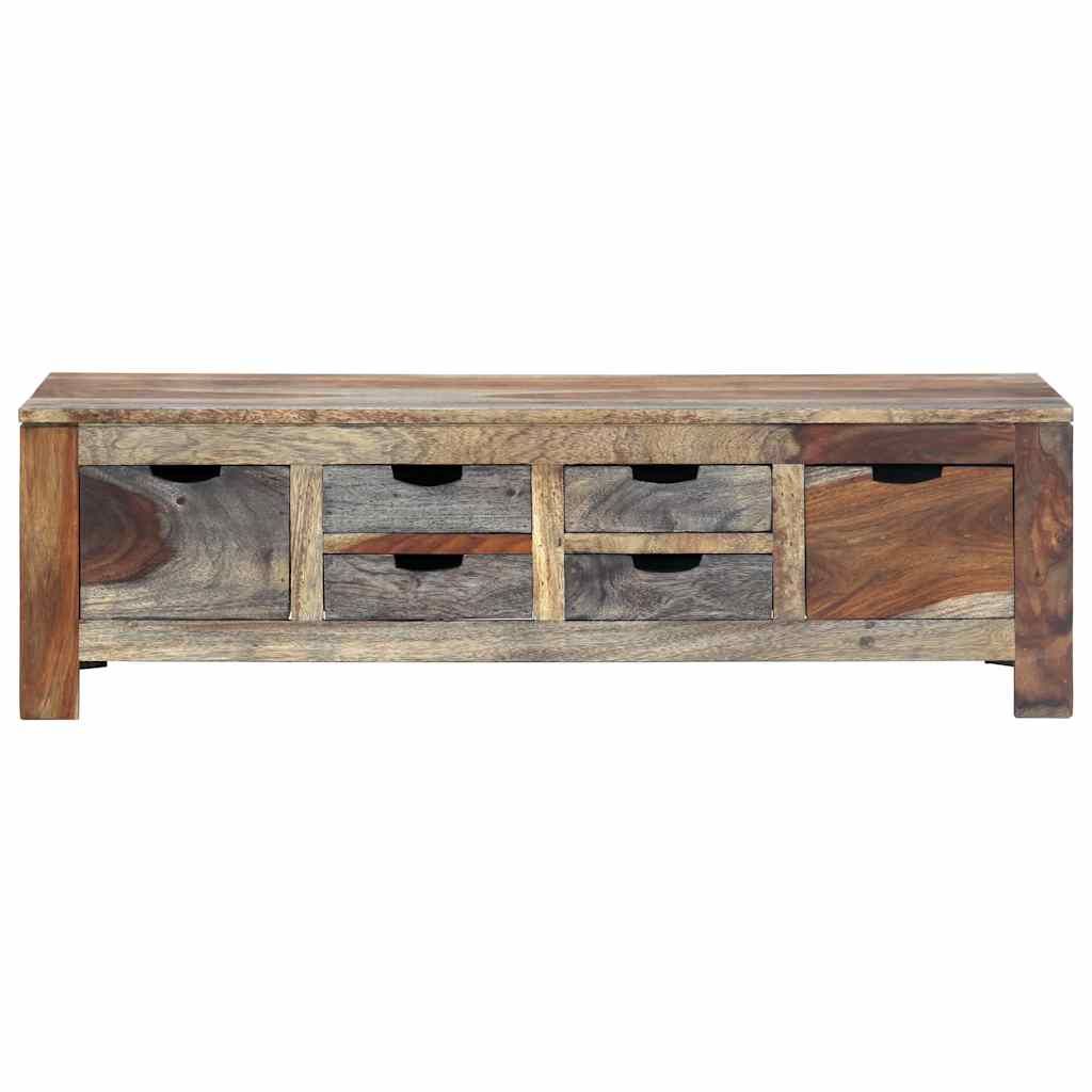 Tavolino da Caffè Grigio 100x50x30cm in Legno Massello Acacia vidaXL