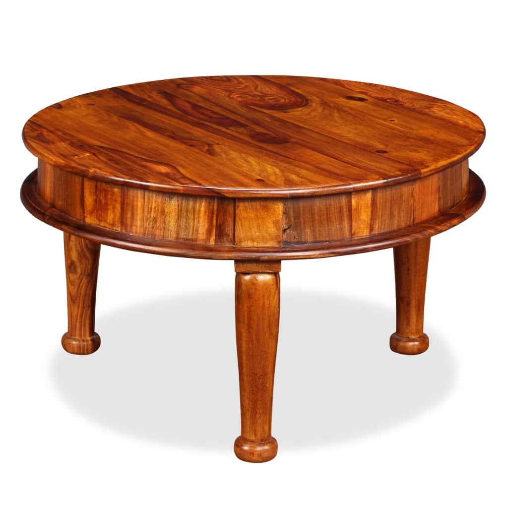 Tavolino da Salotto in Legno Massello di Acacia 70x70x40 cm vidaXL