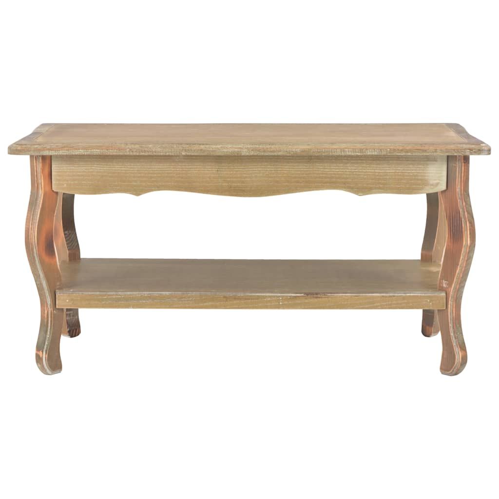 Tavolino da Salotto 87,5x42x44 cm in Legno Massello di Pino vidaXL