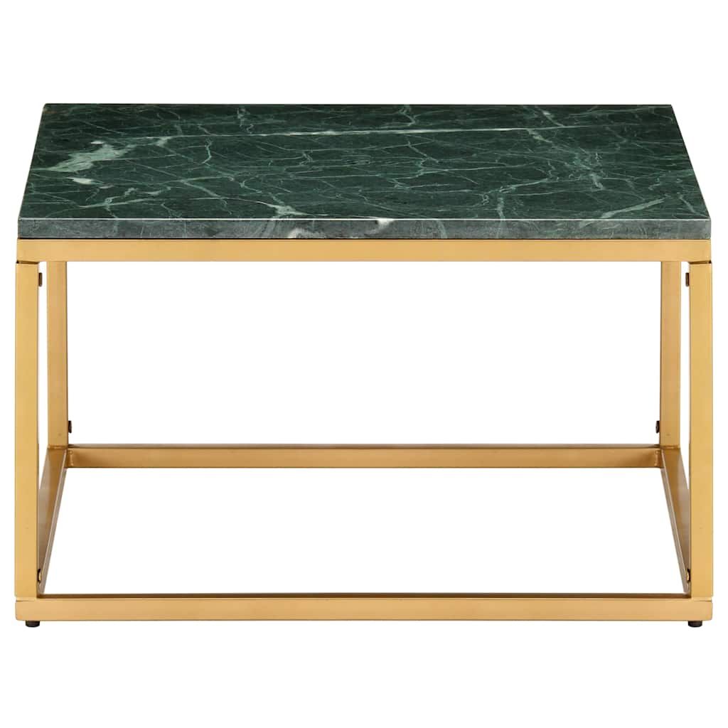 Tavolino da Salotto Verde 60x60x35 cm Pietra Vera Testura Marmo vidaXL