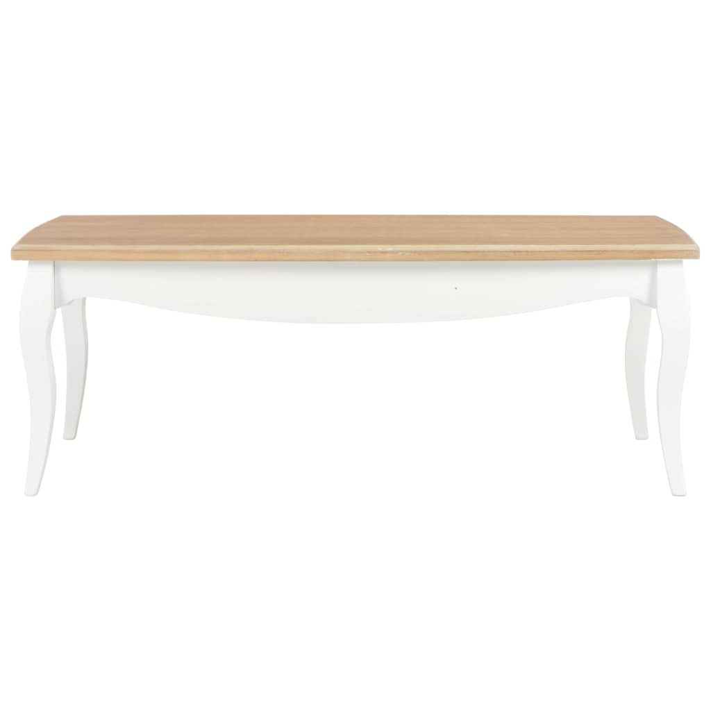 Tavolino da Salotto Bianco e Marrone 110x60x40 cm Legno di Pino vidaXL