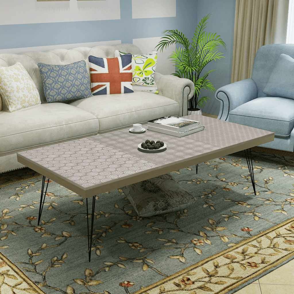 Tavolino da Salotto 120x60x38 cm Grigio vidaXL