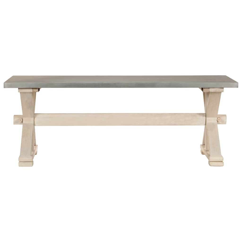 Tavolino da Salotto Top in Zinco 110x60x40 cm Massello di Mango vidaXL