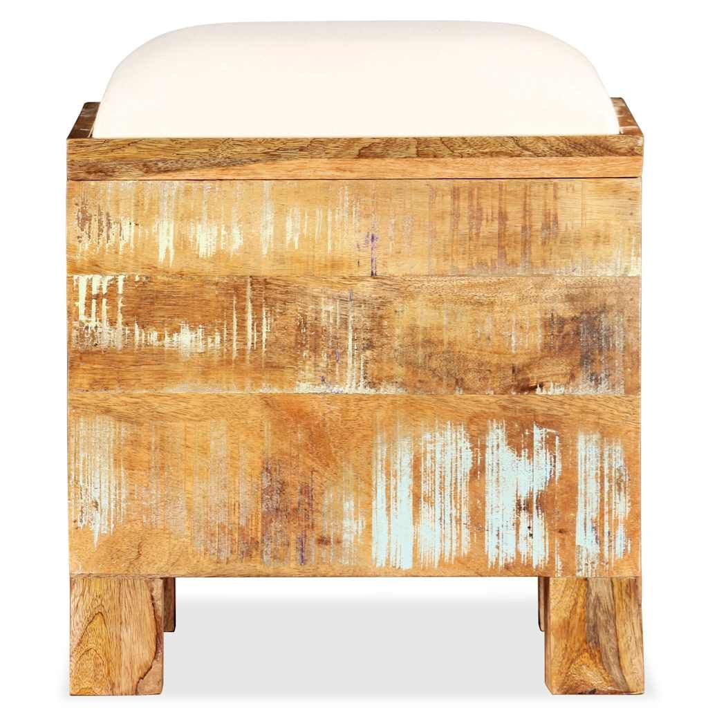 Cassapanca in Legno Massello di Recupero 40x40x45 cm vidaXL