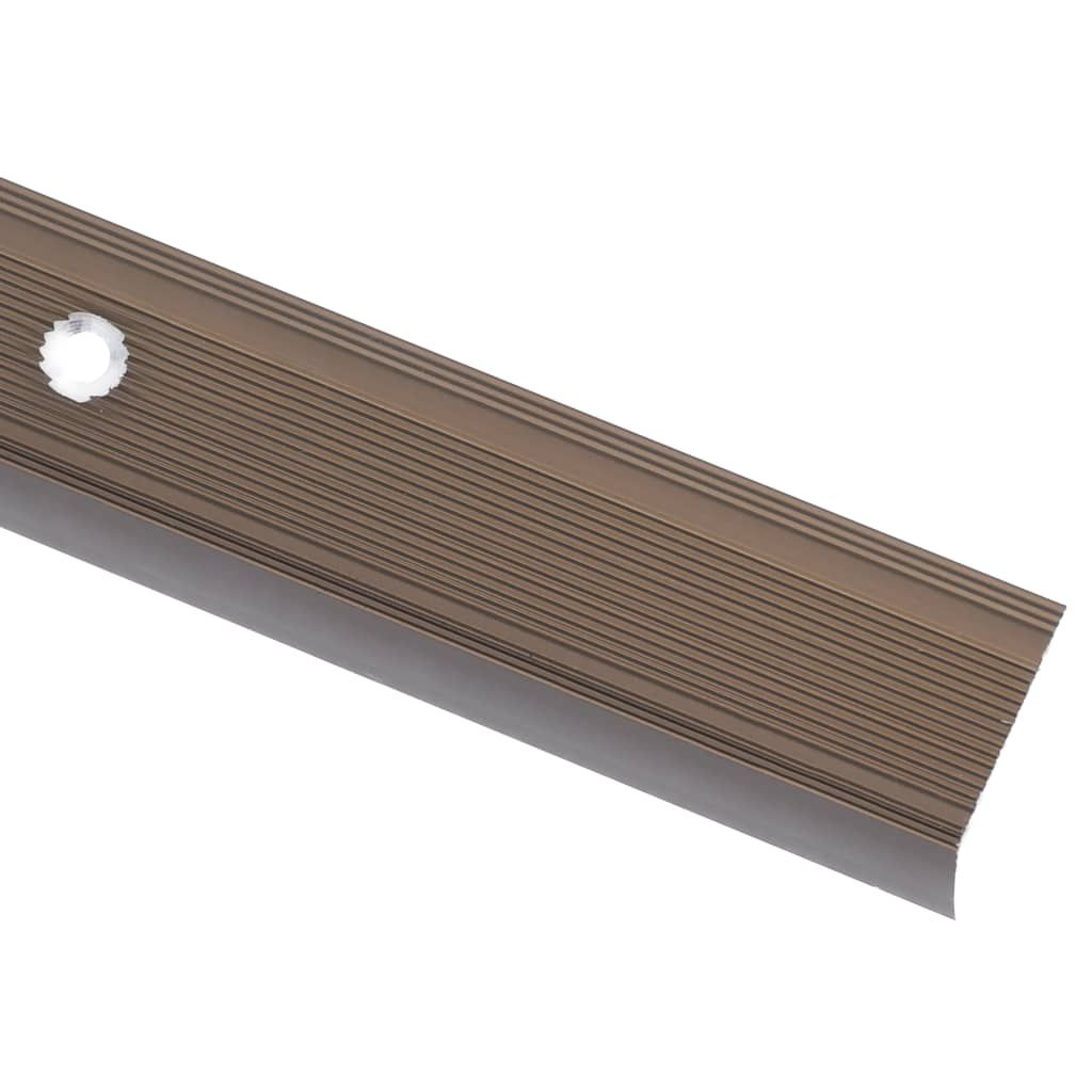 Profili a L per Gradini 10 pz in Alluminio 67 cm Marrone vidaXL