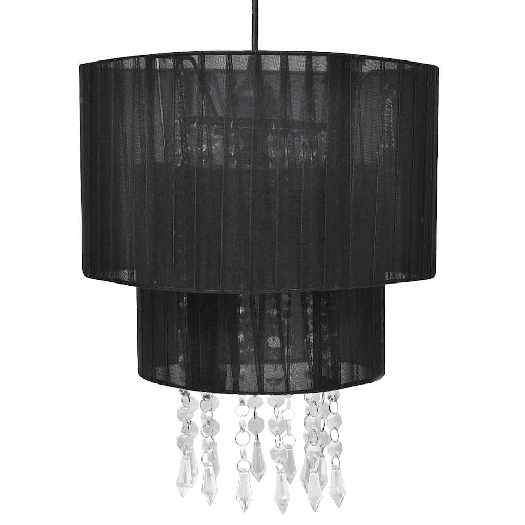 Lampada da Soffitto Lampadario in Cristallo Nera vidaXL