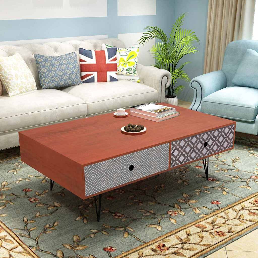 Tavolino da Salotto 100x60x35 cm Marrone vidaXL