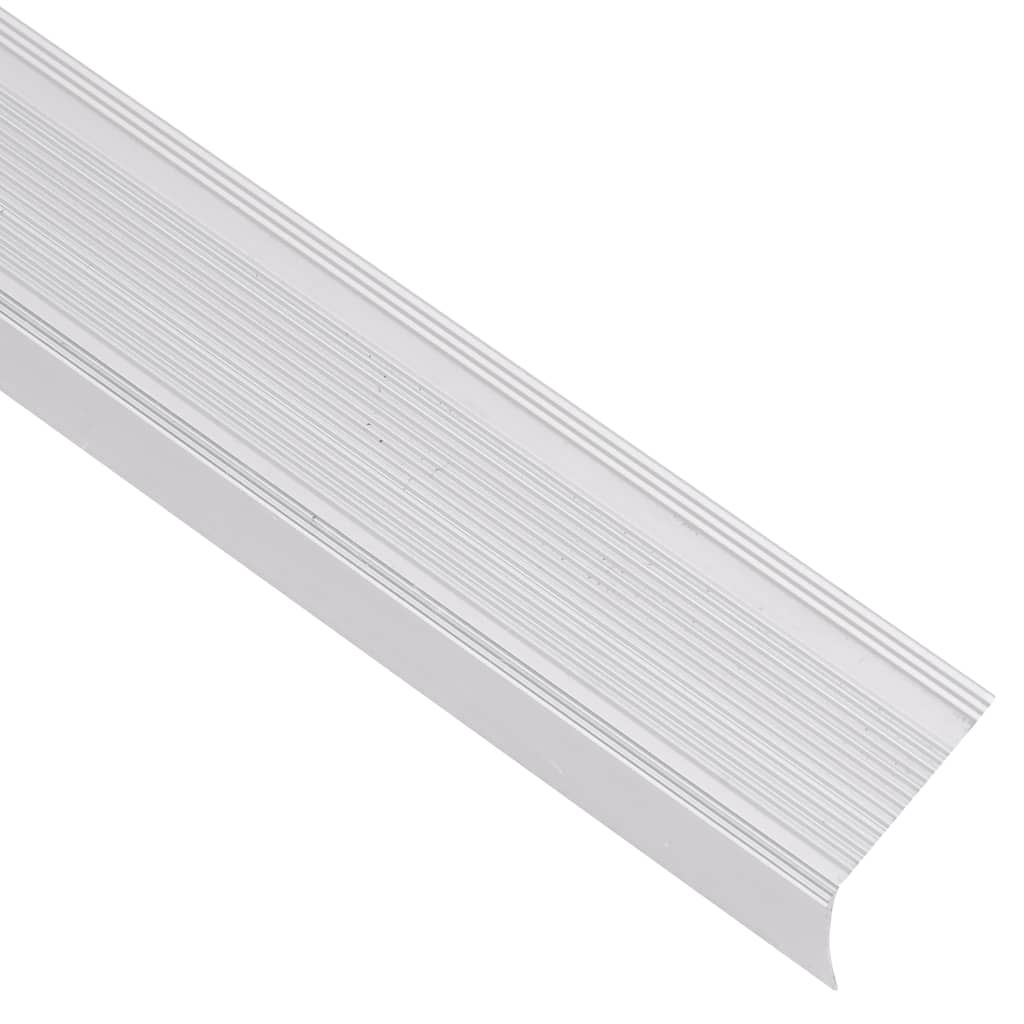 Profili a L per Gradini 15 pz in Alluminio 67 cm Argento vidaXL