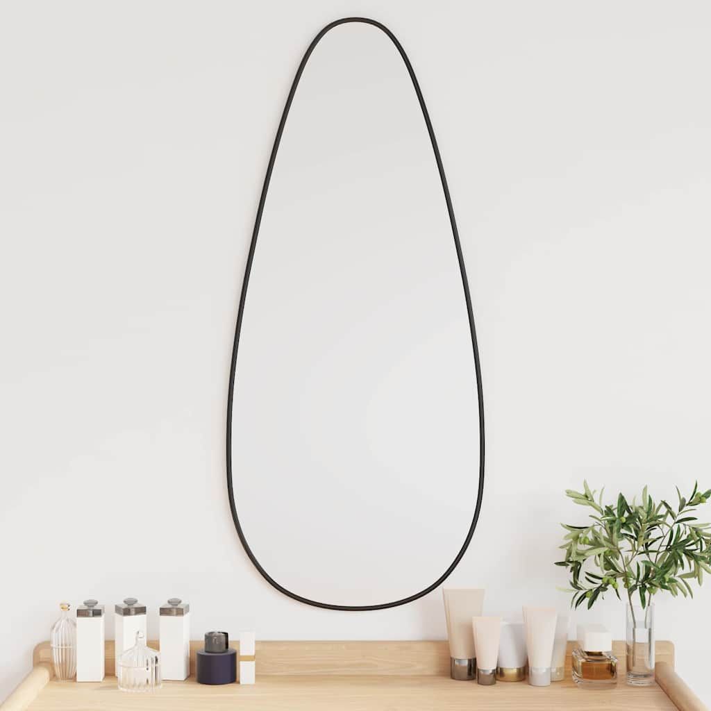 Specchio da Parete Nero 80x35 cm vidaXL