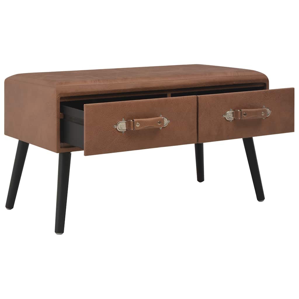Tavolino da Salotto Marrone Scuro 80x40x46 cm in Similpelle vidaXL