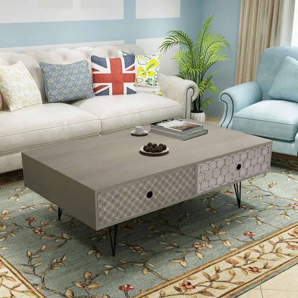 Tavolino da Salotto 100x60x35 cm Grigio vidaXL
