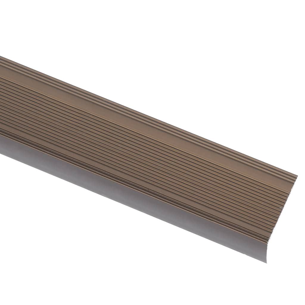 Profili a L per Gradini 15 pz in Alluminio 67 cm Marrone vidaXL