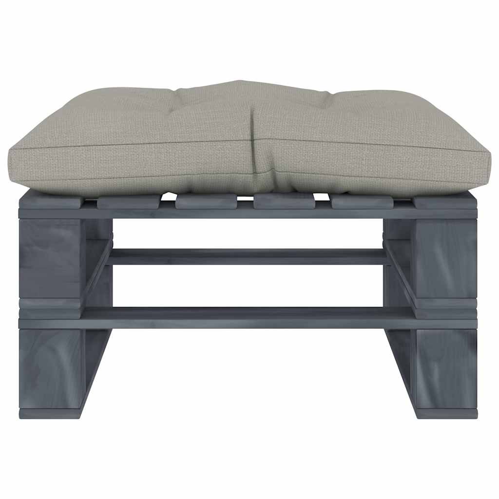 Pouf da Giardino su Pallet con Cuscino Talpa in Legno vidaXL