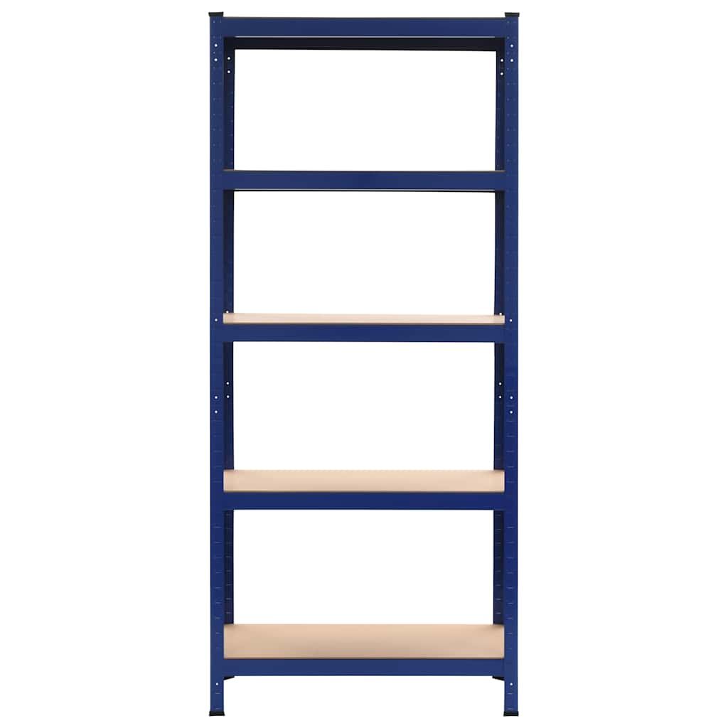 Scaffale Blu 80x40x180 cm Acciaio e MDF vidaXL