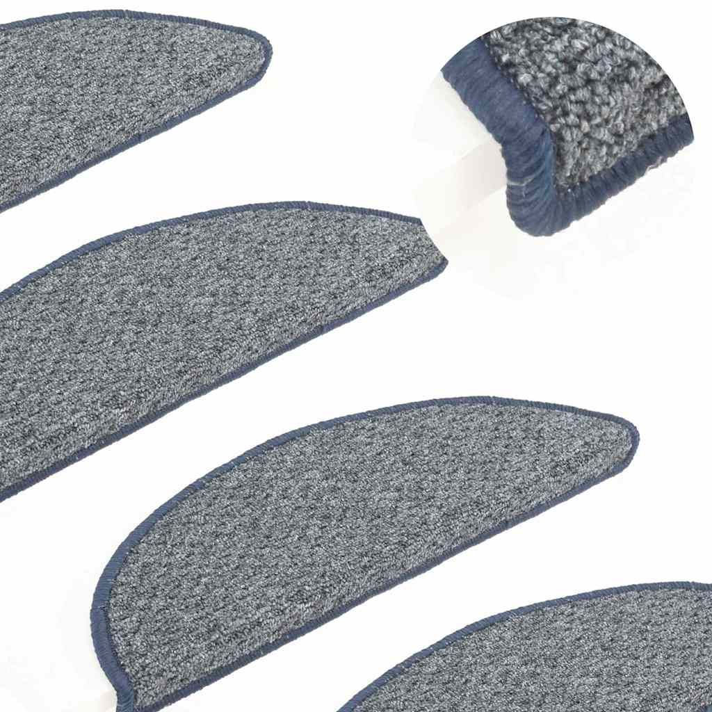 Tappetini per Scale 15 pz Blu 56x17x3 cm vidaXL